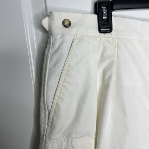 Vtg Willis & Geiger Shorts Mens Sz 40 Ivory Military Cargo Cotton 6" Inseam - Picture 7 of 12
